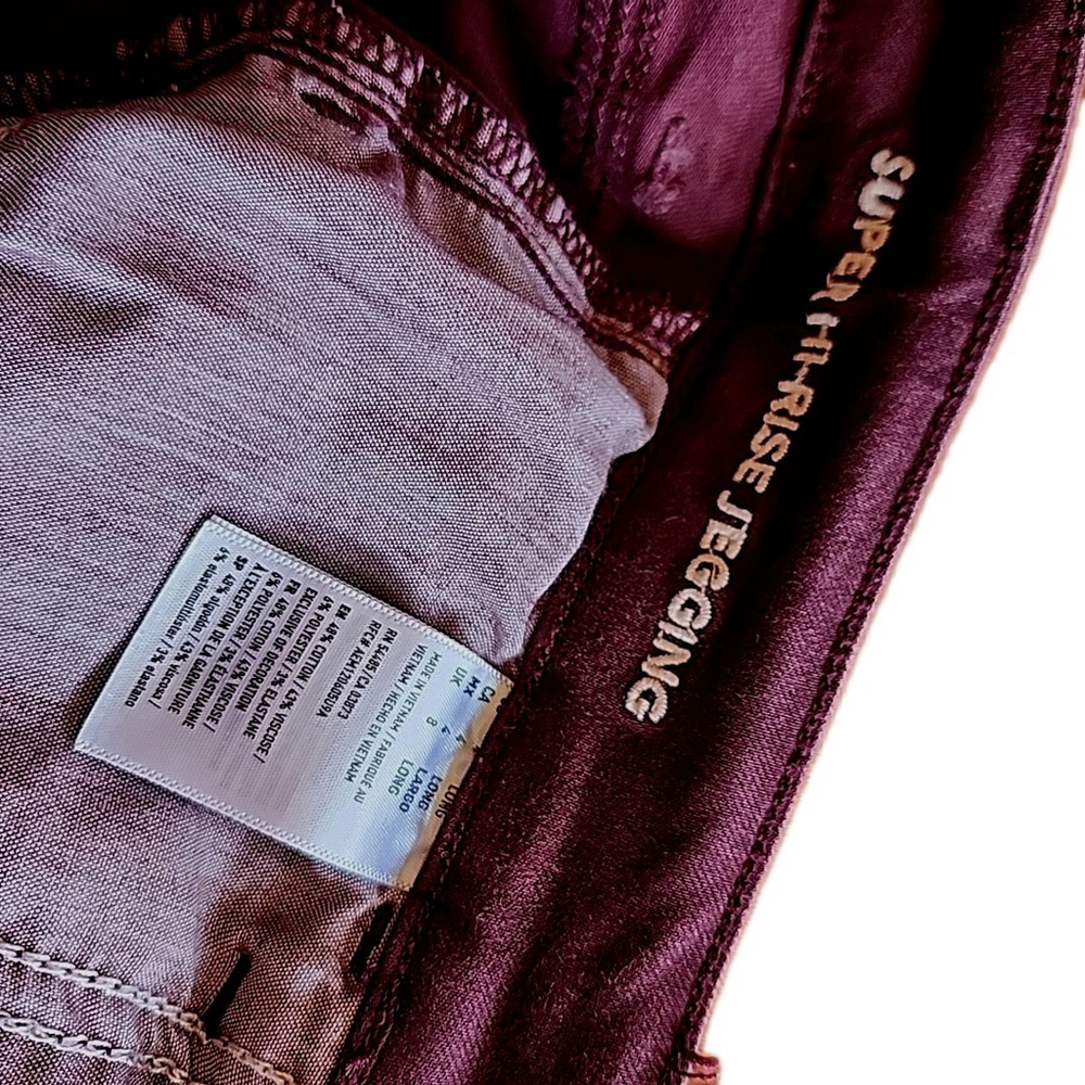 American Eagle Women's Jegging Jeans, Super High Rise, Size 4, Long Plum - Picture 4 of 11